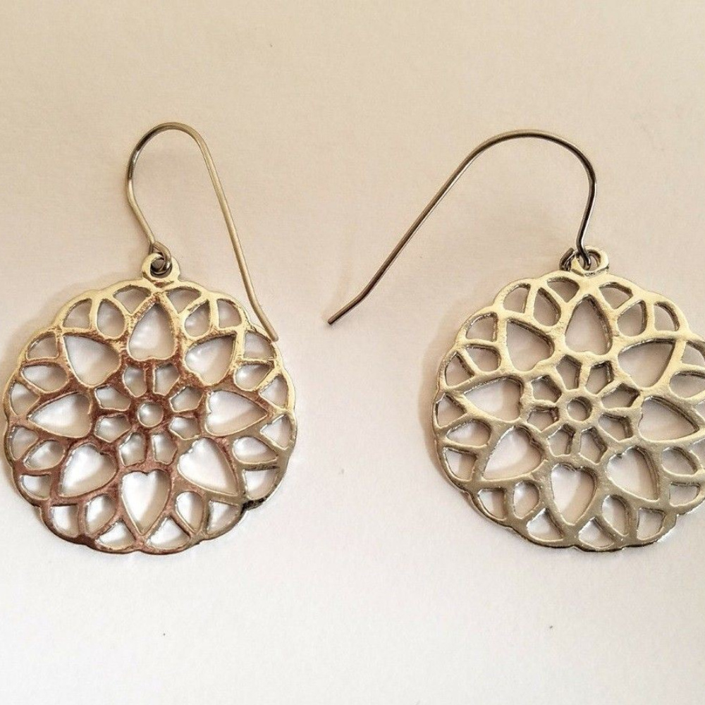 Silver Plated Hook Dangle Earrings